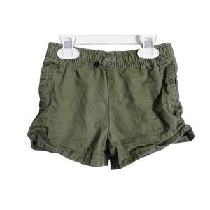 Carter's Kid Girls Shorts Size 4/5 Utility Aesthetic Olive Green Twill